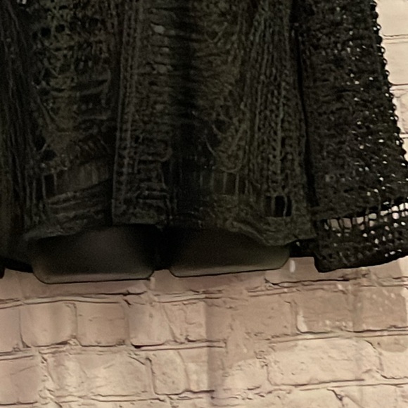 Sweater by Zara. Open knit lace. Size medium. Black. - Picture 3 of 5